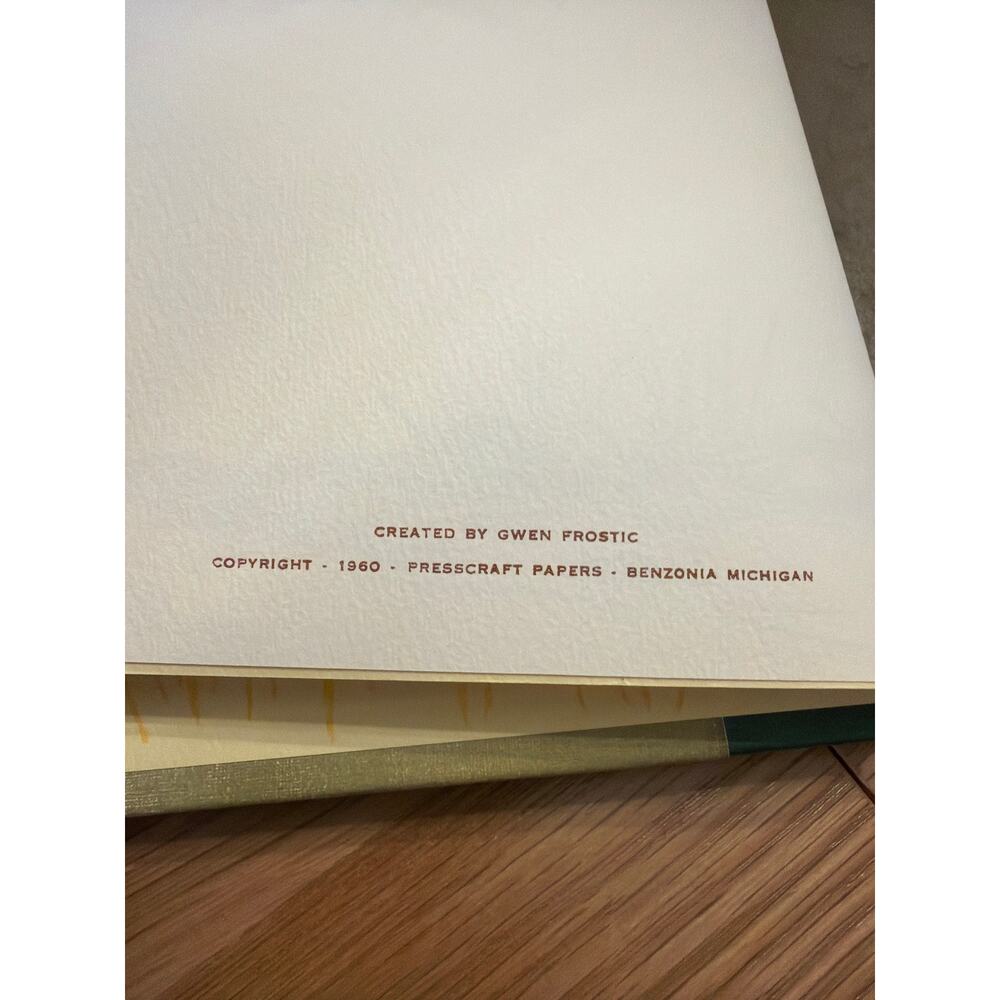 These Things Are Ours Gwen Frostic 1960 HC Block Print Poetry Presscraft Papers - Picture 2 of 6